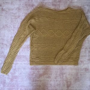 A&F Yellow One Shoulder Knit Sweater